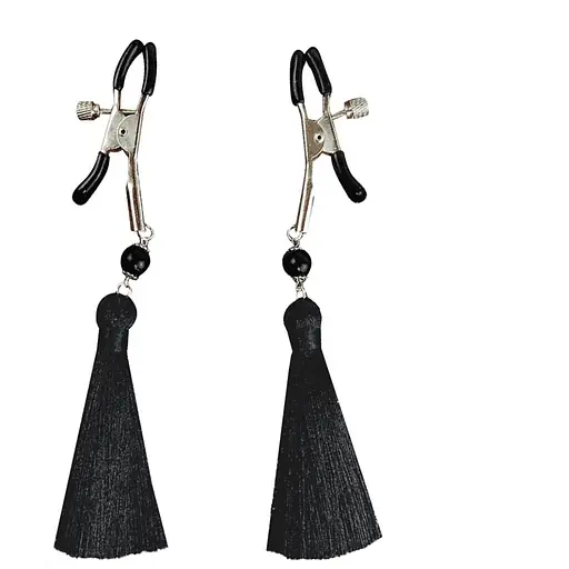 Зажим для сосков Art of Sex - Nipple clamps Black Tassels