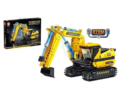 Конструктор Екскаватор, 554 деталі, гідравлічний механізм