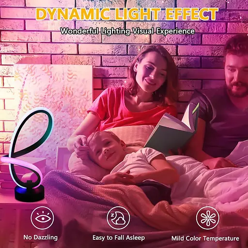 Приліжкова лампа TECKZOON спіральна RGB управління додатком музичний режим - фото 6