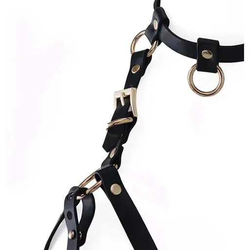 Портупея на грудь Lockink Sevanda Queen Chest Harness With Removable Bra - фото 6