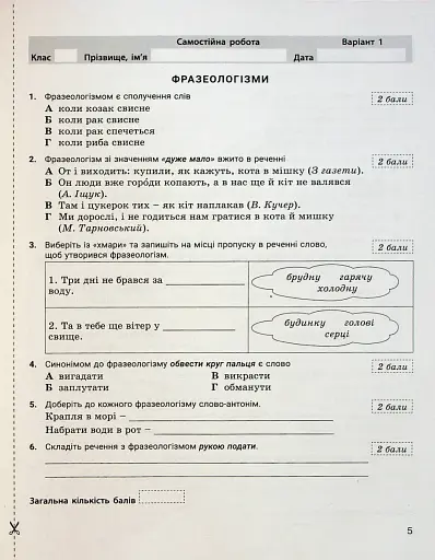 Українська мова. 6 клас. Контроль результатів навчання - фото 4