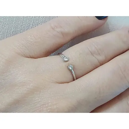 Срібне кільце Qvaliz з фіанітами. 901-00935 13,5 15,5 - фото 4
