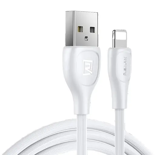 Кабель Remax Lesu Pro USB - Lightning 2.1 A 1 метр Белый (RC -160i-w) - фото 1