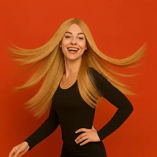 Перука аніме пряме волосся 70 см довгий чубчик жіночий пшеничний блонд - фото 2