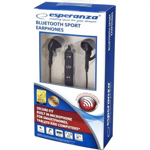 Навушники Esperanza EH187 Wireless Sport Earphones (EH187K) - фото 2