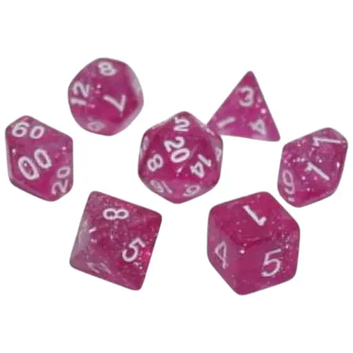 Набор кубиков Glitter 7 Dice Set - Pink , 7 шт. (g7dglit13)