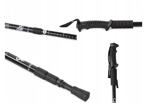 Трекінгова палиця для скандинавської ходьби EasyFit 1 штука Чорна 1 шт (EF-3924-BK) - фото 4