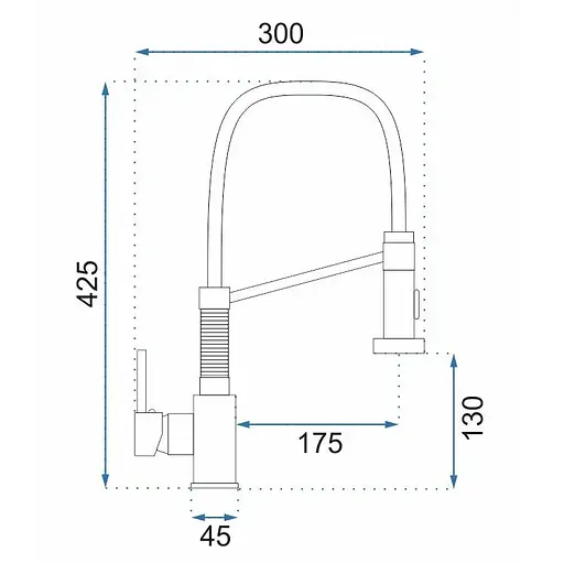 Змішувач для кухні Rea Spring nikiel brushed REA-B4806 Никель - фото 5