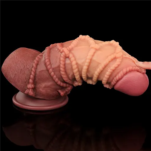 Фалоімітатор Dual-Layered Silicone Nature Cock 9.5'' 24.5 см коричневий - фото 9
