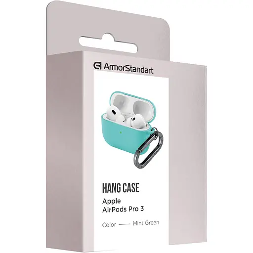 Чохол ArmorStandart Hang Case для Apple AirPods Pro 3 Mint Green (ARM88277) [149500] - фото 3
