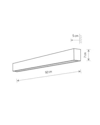 Настінний світильник Nowodvorski 7567 Straight Wall Led M - фото 2