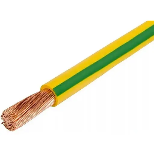 Кабель електричний Мега-Люкс ГОСТ ПВ-3-2.5 ізоляція не підтримує горіння жовто-зелений 100 м
