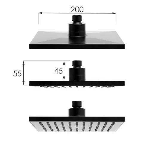 Душова система Yoka Tiki-Blk black BP.TIKI-BLK, Чорний матовий - фото 5