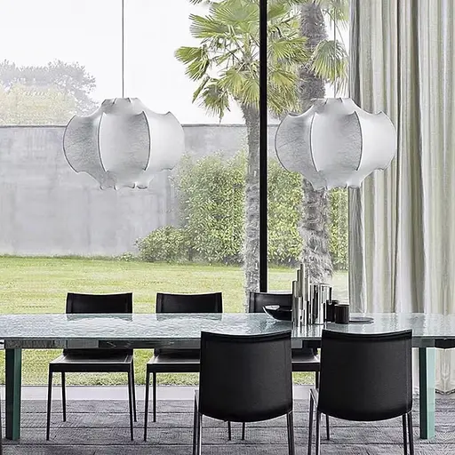 Світильник із білим абажуром 40х30 см у стилі Wabi-sabi | Арт. PLP 05-400*320 | Line F - фото 8