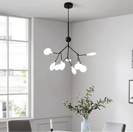 Подвесной светильник, имитирующий веточку в черном цвете Ст. H 686/9P BK | Line F - фото 1