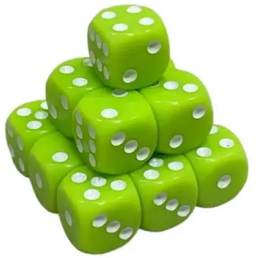 Настольная игра Games 7 Days Кубик D6 с точками (салатный) , 1 шт. (g7dd6dotslgreen) - фото 1