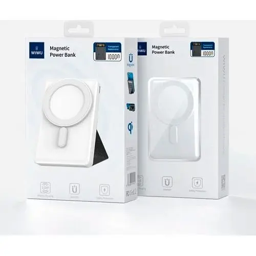 Зовнішній акумулятор Wiwu JC-20 Magnetic Wireless 10000mAh White [104327] - фото 5