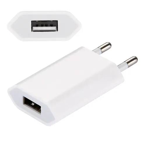 Сетевое зарядное устройство для iPhone 1 USB Port блочок в розетку - фото 3