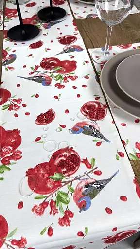 Доріжка водовідштовхувальна з принтом Гранатовий 170х30 см Білий - фото 2