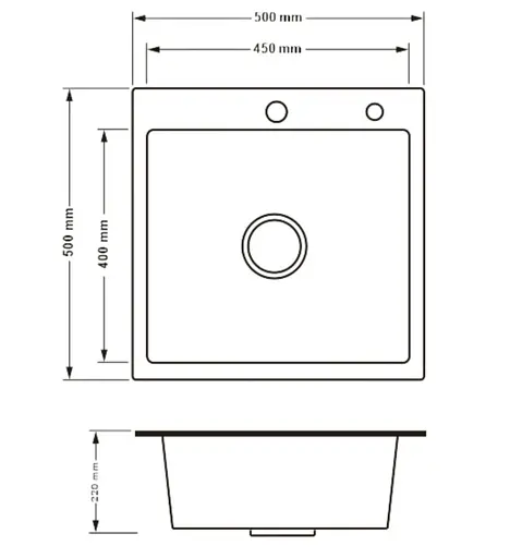 Кухонная мойка встроенная Lidz Handmade H5050HB Decor Black PVD Honeycomb 2,5/0,5 мм LDH5050BDECPVD48369 - фото 9