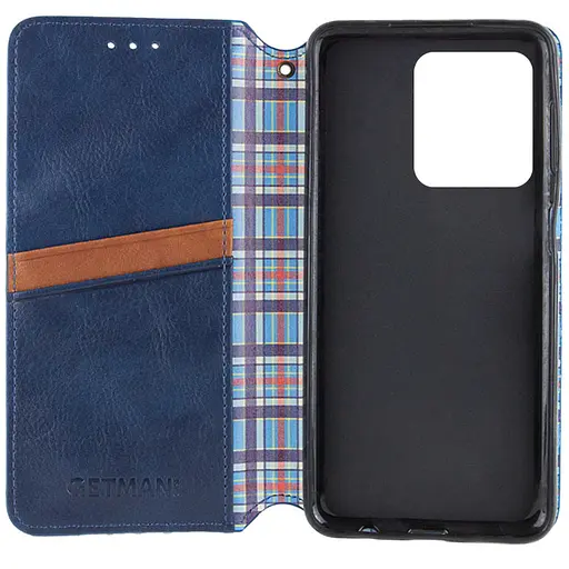 Кожаный чехол-книжка Getman Cubic PU для ZTE Blade A55 4G Синий - фото 6