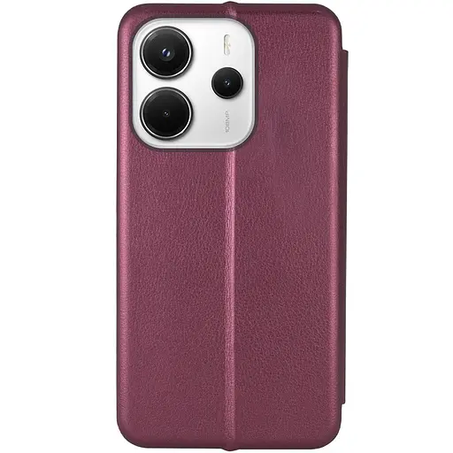 Шкіряний чохол-книжка Epik Classy для Xiaomi Redmi Note 14 4G (Int. version) Бордовий - фото 2