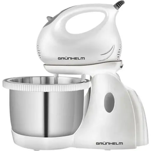 Стаціонарний електричний міксер Grunhelm GRM 660 400 Вт кухонний з насадками - фото 1
