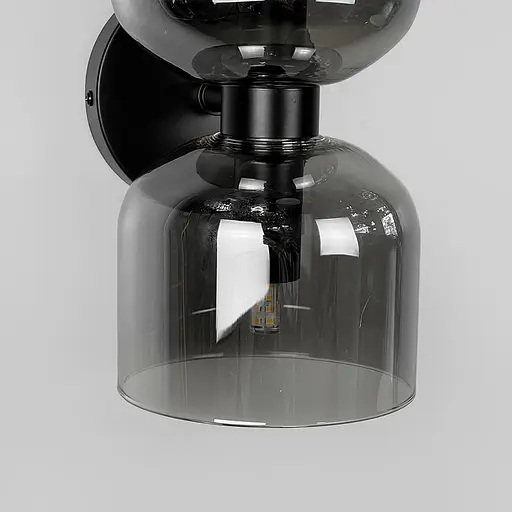 Необычное бра с двухсторонним светом 33х14 см Line F Арт. WJ1805/2 BK|GR - фото 5