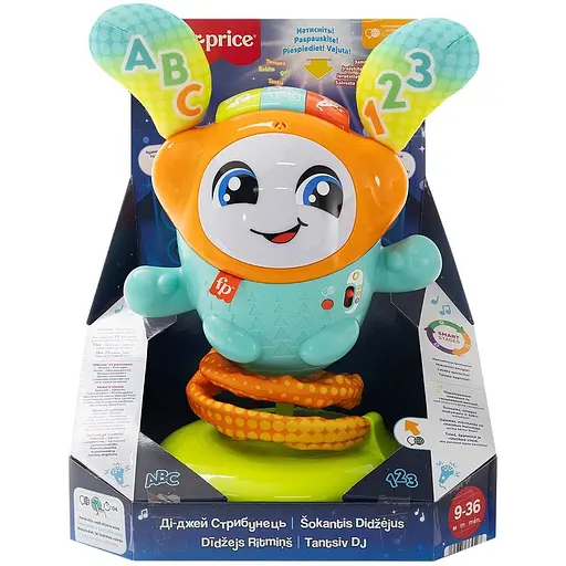 Интерактивная игрушка Fisher-Price Ди-Джей Стрибунец с технологией Smart Stages многоязычный (JLH74) - фото 2