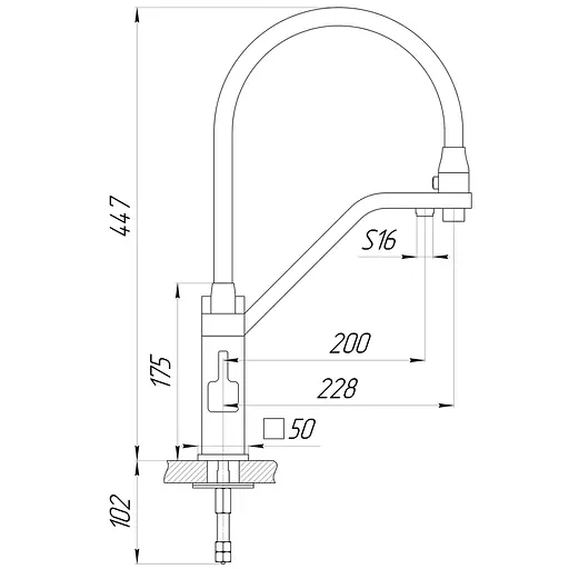 Смеситель для кухни под осмос Globus Lux PIANO GLPN-0900-10-BB черный одноручный с поворотным изливом для фильтрации воды - фото 8