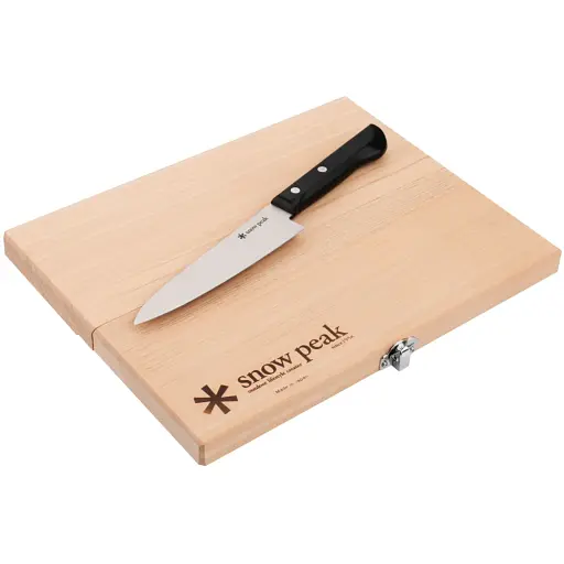 Ніж кухонний Snow Peak CS-207 Cutting Board Set M +  обробна дошка - фото 2