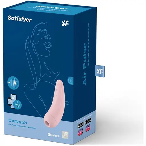 Вибратор с вакуумной стимуляцией Satisfyer Curvy 2+ Pink SO3782 (95851) - фото 7