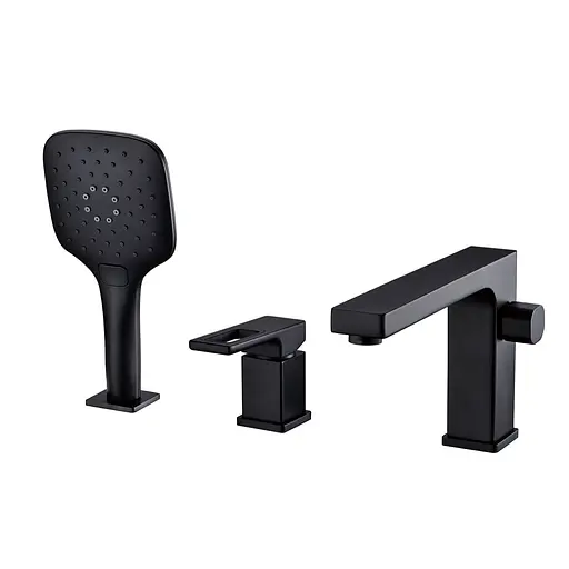 Змішувач для ванни на борт Gappo G1117-6 чорний матовий - фото 1