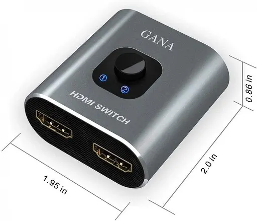 HDMI спліттер / комутатор двонаправлений на 2 порти GANA HD 4K 3D 1080P Switch перемикач розгалужувач - фото 5