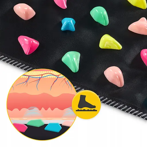 Коврик ортопедический 4FIZJO 140 x 35 см с камнями для массажа ног Black (P-5905973403177) - фото 9