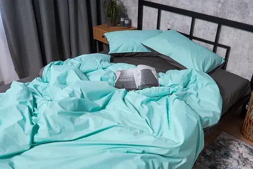 Комплект постельного белья Moon&Star Бязь Gold Люкс Gray Mind King Size 220x240 наволочки 2х50х70 - фото 5