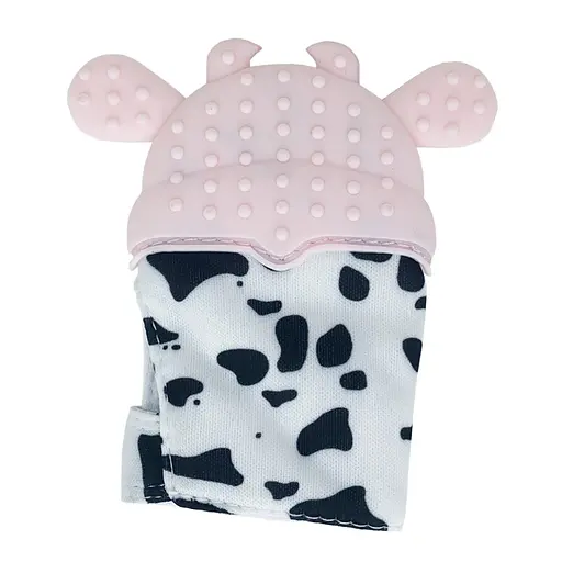 Прорізувач-рукавичка "Корівка" MGZ-0405(Pink) на липучці - фото 2