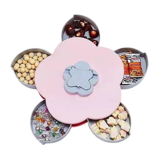 Тарелка - вращающаяся органайзе манежница фруктовница Flower Candy Box