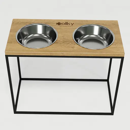 Hollky Base XL40 — миски на підставці для великих собак (2 × 1,8 л, висота 40 см) - фото 3