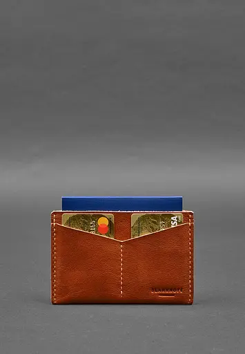 Кожаная обложка-органайзер для документов 6.2 светло-коричневый краст - фото 5