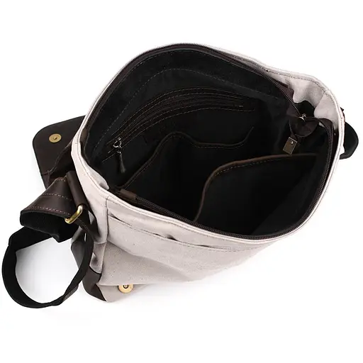 Кожаная мужская сумка через плечо TARWA 30х32х7,5 см nsa0001247 - фото 2