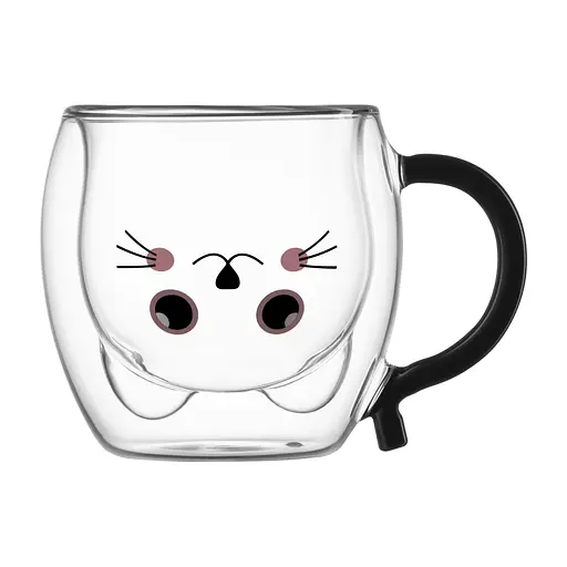 Набір чашок Ardesto Animals BAR 250 мл 2 шт прозорий (AR2625BAR) - фото 2