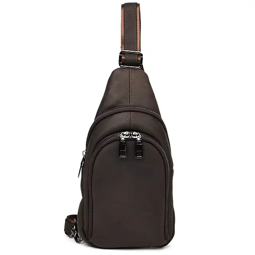 Мужской кожаный рюкзак слинг LIMARY 30х16.5х5 см sum0028214 - фото 6