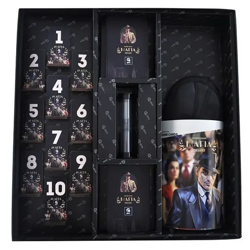Настільна гра "Мафія Делюкс" QB701-002 з пісочним годинником, пов'язками для очей - фото 2