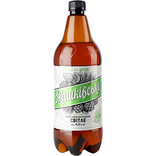 Пиво Жашковское светлое нефильтрованное 4.5% 1 л (851786)