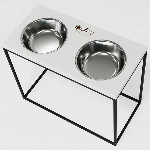 Hollky Base XL40 — миски на підставці для великих собак (2 × 1,8 л, висота 40 см) - фото 9