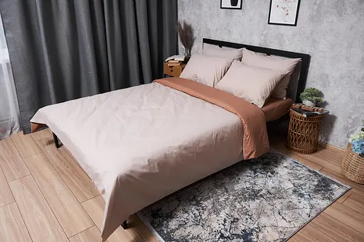 Пододеяльник Moon&Star Бязь Gold Люкс Brown Blanc Полуторный Евро 160x220 см - фото 1