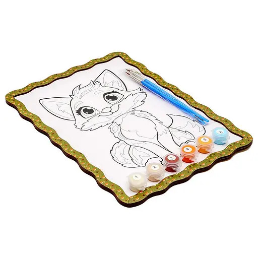 Дитячий набір для розпису по дереву "Лисичка" PuzzleOK Puz-22959 формат А4 - фото 3