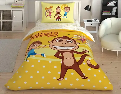 Підлітковий комплект Disney Kukuli Smile Ранфорс / простирадло на резинці Tac pbe0051169 - фото 1