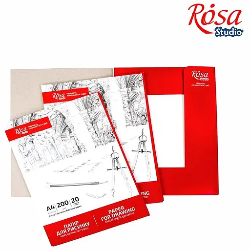 Папка для рисунка и черчения Rosa Studio 200г/м2 20л Мелкое зерно - фото 3